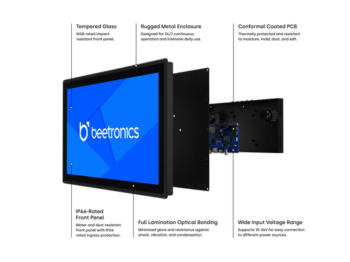 Écran Tactile 10 Pouces en Métal (Haute Luminosité)