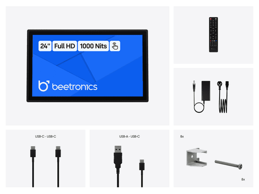 Écran Tactile 24 Pouces en Métal (Haute Luminosité)